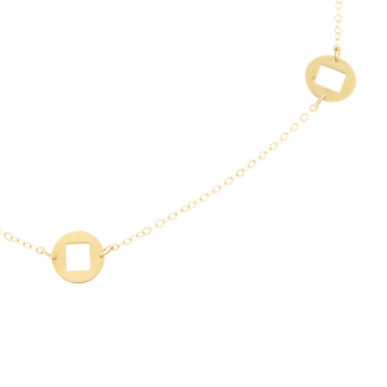 Cadena Oro de Ley de 45cm con anilla a 42cm